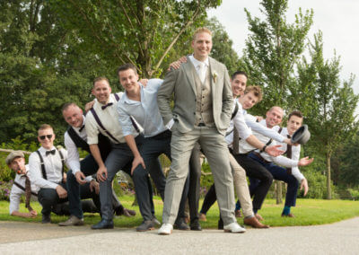 Huwelijk groepsfoto